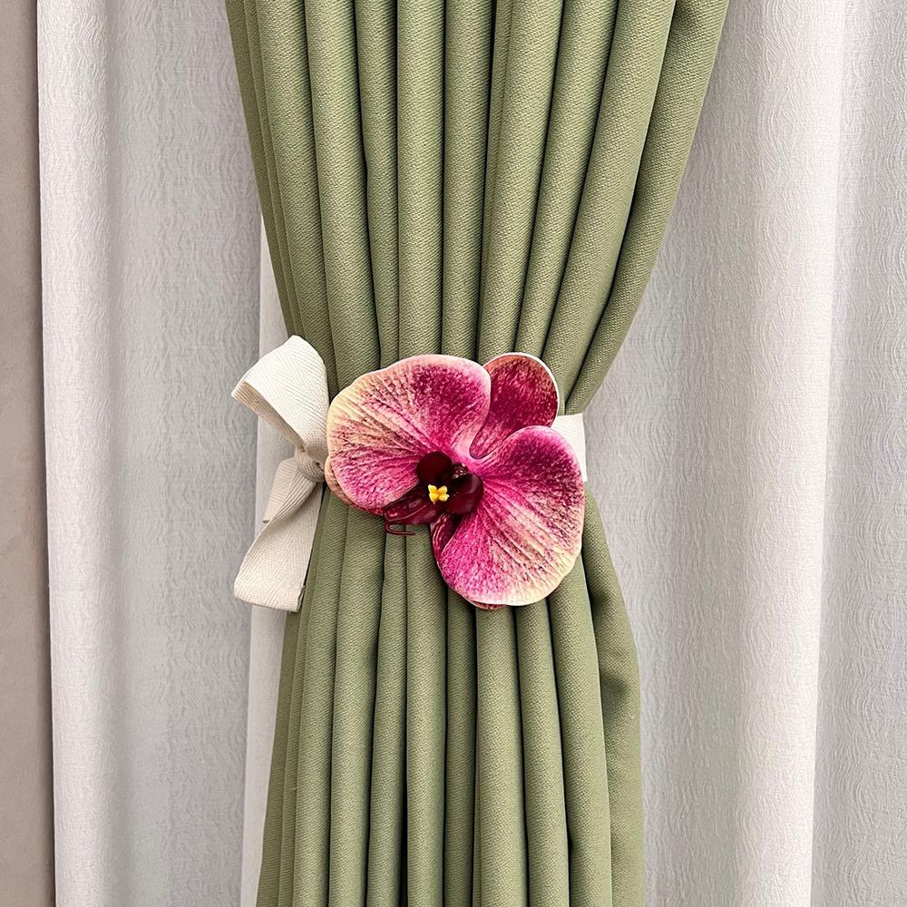 Flower Shape Curtain Buckles No Punching Curtain Strap Modern Curtain Hanging Rope  Home Decoration