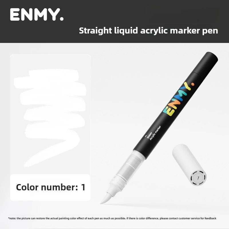 1 Pieza ENMY 60 Colores Marcadores Acrílicos Líquidos Directos Mezclables Punta Suave No Transparentes Marcadores de Arte Material Escolar Papelería