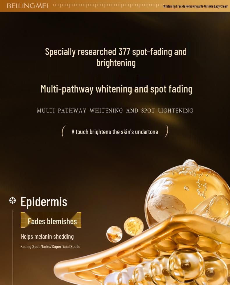 377 Whitening & Anti-Wrinkle Nourishing Cream - Freckle Remover & Skin Brightening Emulsion for Hydration & Firmness.