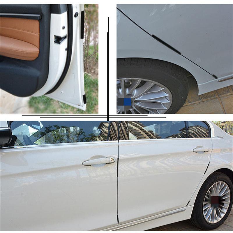 8pcs/set Car Door Side Edge Protector Strip Auto SUV Scrape Guard Bumper Handle Protective Cover Sticker Universal Auto Decal Interior Mirrors 6