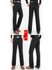 Men's High Waist Elastic Cotton Casual Pants - Thick, Loose, Straight Leg