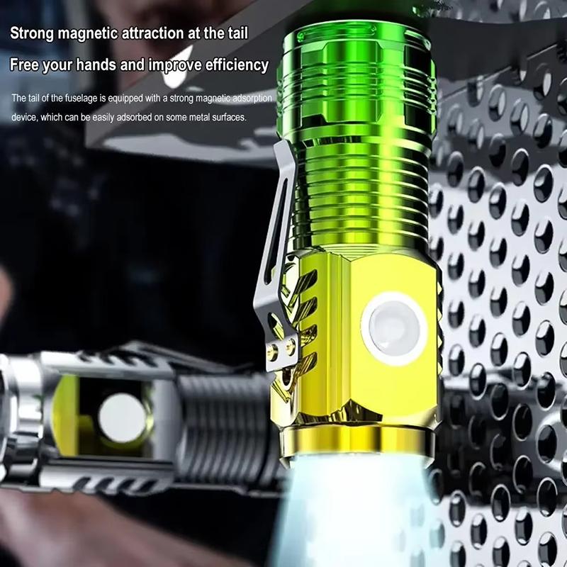 Super Bright LED Flashlight Rechargeable with Magnetic Torch Portable Working Light for Outdoor Camping Fishing Lantern