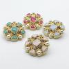 Vintage Coco-Style Rhinestone Metal Buttons for Woolen Coats