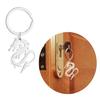 Fashion Dragon Charm Keychain Stainless Steel Keyring Gold Silver Dragon Pendant Key Chain Car Keys Holder Bag Decor