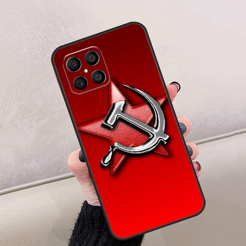 USSR Flag Soviet Union For Honor Magic 7 6 5 8 Pro Case For Honor 200 Lite 400 70 50 X8c X8b X9a X9b X9c X9d Win RT
