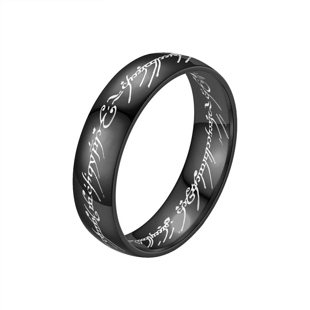 Titanium Steel Special Letter Ring Stainless Steel Ring Perimeter