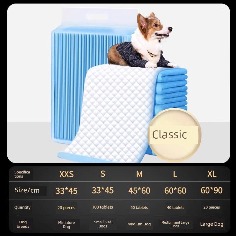 

Pet Diaper Pad Disposable Paper Diaper Pad Thickened Large Absorbent Diaper Pad Deodorant Diaper Pet Supplies Regular economic funds XXS