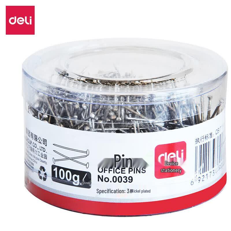 Deli 0039 Color Paper Clips Pushpins Set