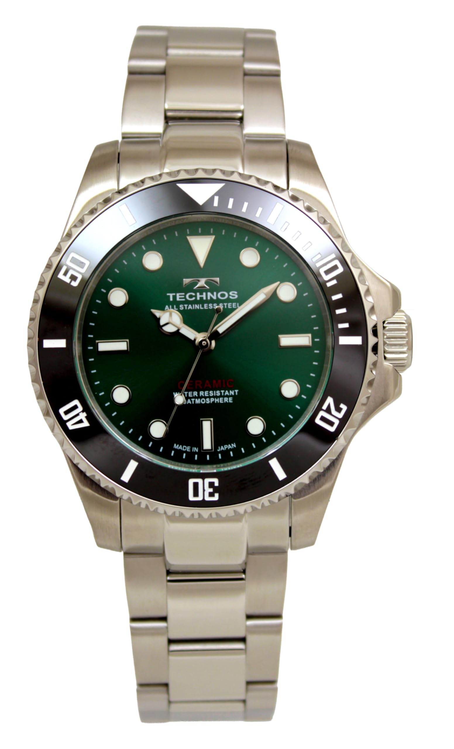 

Technos T9C31SM Silver 10 ATM Water 100th Anniversary Made in Japan Men s Wristwatch, Resistant, Model,