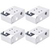 Aug. 4 Pieces Blind Brackets 2 Inch Low Profile Box Mounting Bracket For Headrail (White)
