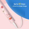 Cartoon Children Electric Toothbrush Cartoon Kids With Replacement Head Ultrasonic IPX7 Waterproof Rechargeable Sonic Toothbrush