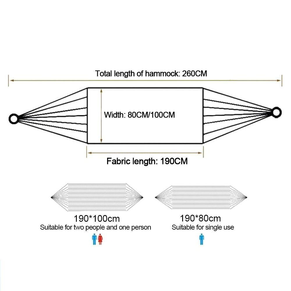Thick Canvas Camping Hammock Good Load-bearing Swing Hammock Hanging Bed Beach Leisure Activities