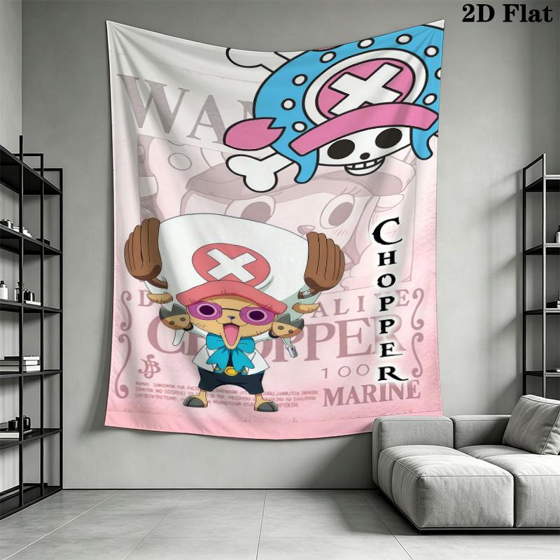 One Piece Tony Tony Chopper Arazzo da Parete Estetico Appeso a Parete Coperta in Tessuto Stampato Arazzi Decorativi per Camera da Letto Soggiorno Decorazioni per la Casa