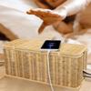 Desktop Cords Imitation Rattan Organized Box Add a Touch of Rustic Elegance To the Room for Mobile Phone Computer Wires