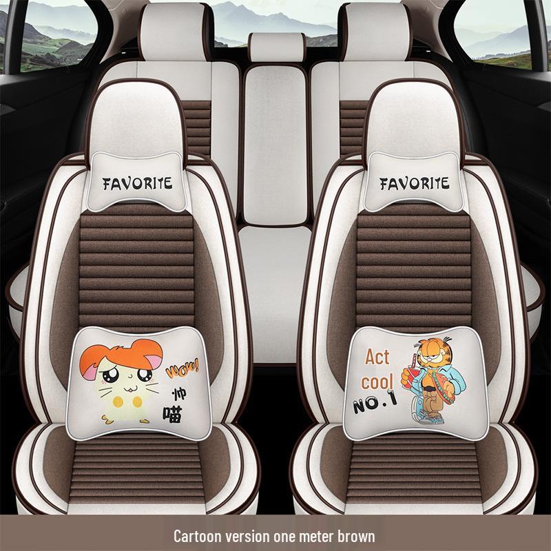 Citroen Car Seat Cushion - Versailles, C5, Elysee, Fukang, C4, Sega, C3-XR - Linen Seat Cover
