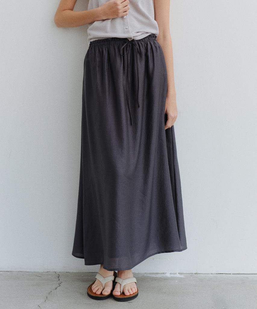 Yulago Charlotte Shirring Long Skirt