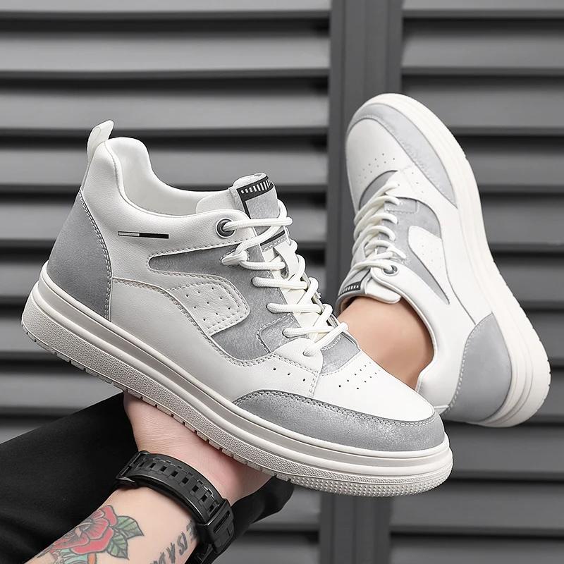 2024 Новые Кроссовки из коровьей кожи на толстой подошве для мужчин — фото 3