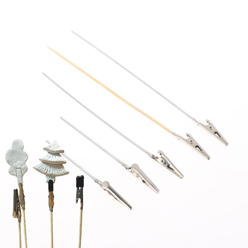 10/20/50Pcs DIY Accessories Wood And Metal Painting Stand Alligator Clip Stick Modeling Tool For Airbrush Model Part