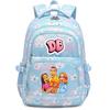 Cute Cartoon Character Print Backpack Girls School Use Large Capacity Nylon Student Bag With Padded Curved Straps