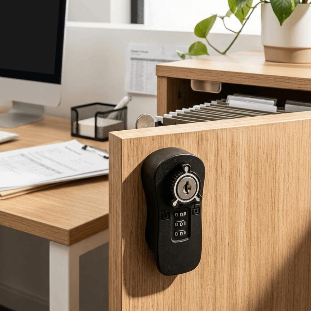 Three Digit Adjustable Password Cabinet Lock Metal Accessories Surface Anti Rust Cam Lock Stable Structure Solid Plastic