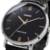 Casio Quartz Men's Watch MTP-VT01L-1B Black with Black Leather Band (Imported)