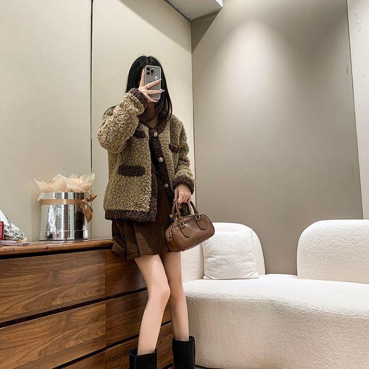 Northeast snow boots fur integrated medium boots 2025 winter outdoor warm cotton shoes non-slip piled thickened short boots