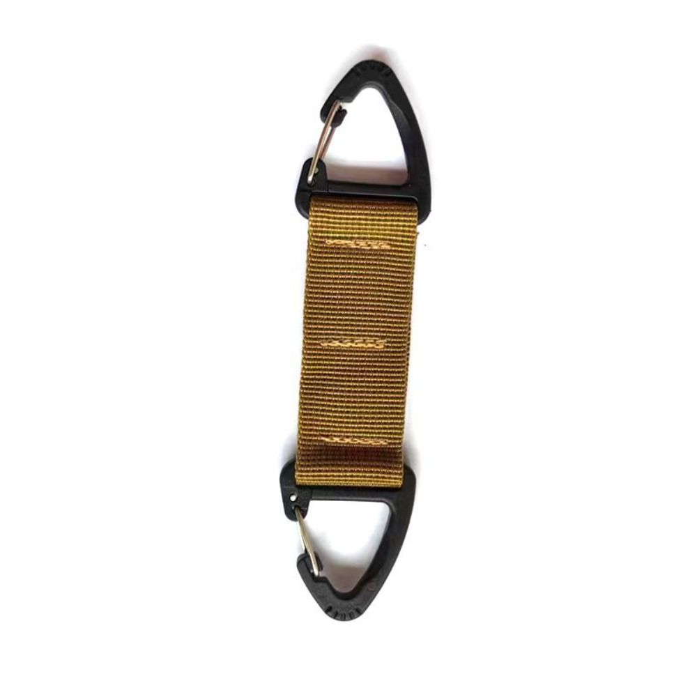 Double-headed Camping Carabiner Rotatable Backpack Key Hook Webbing Belt Buckle  Backpack