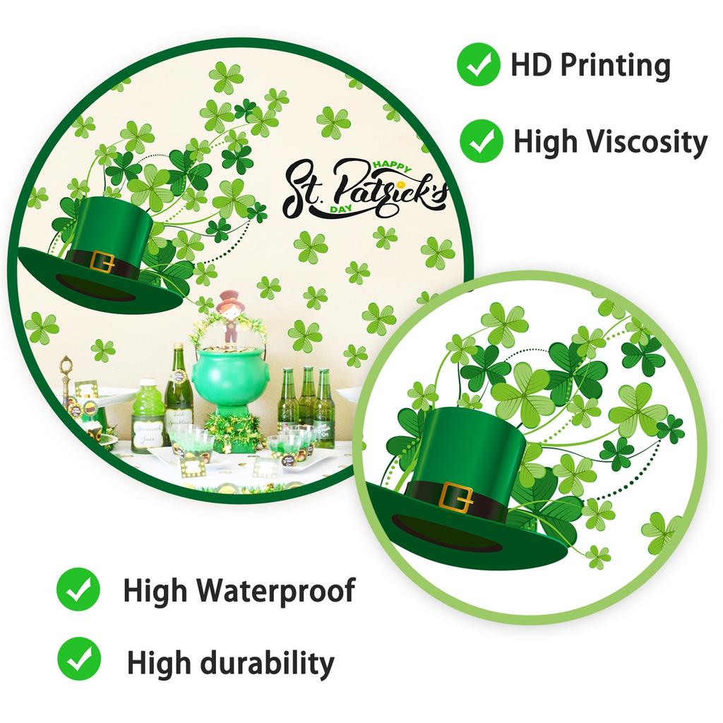 St. Patrick's Day Hat Wall Stickers Suitable for Bedroom Living Room Festive Atmosphere Decoration Stickers