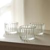 Clear Tulip Shaped Glass Creative Tea Light Jars Candlestick Stand Candle Pillar Candle Holder