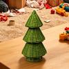 Idee Regalo di Natale Uniche Albero in Rattan Intrecciato a Mano, Ornamento da Tavolo Albero di Natale a Cono, Souvenir Rustici Minimalisti Centrotavola Festivo per Mensola