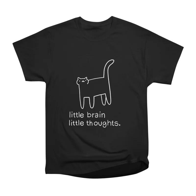 Men Casual Shirts Short Sleeves LITTLE BRAIN Tees Oversized T-shirts S чёрный