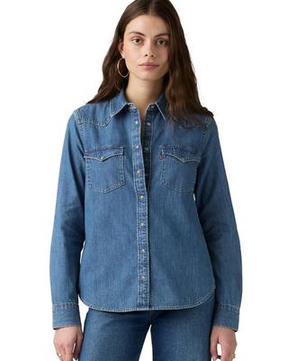 Heritage Western Denim Shirt Women's Long Sleeve US L 007WT-0000