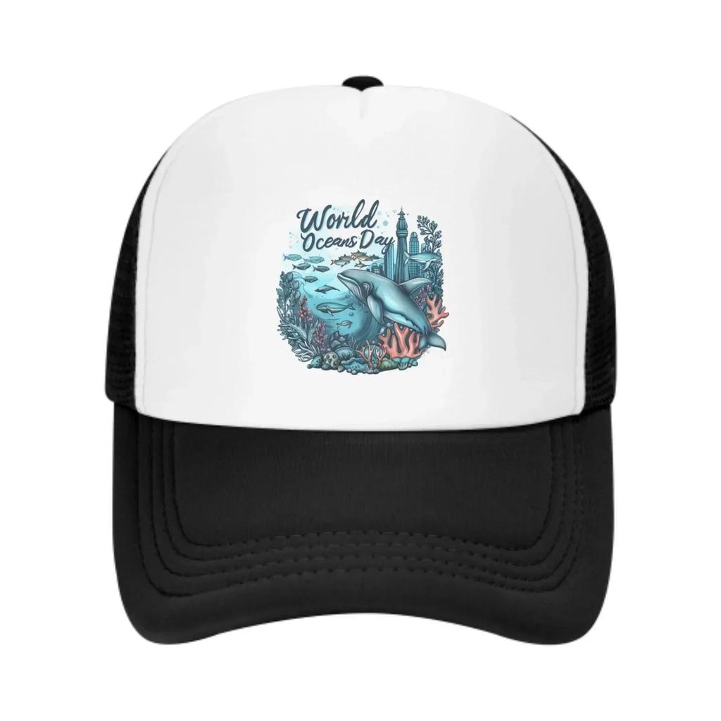 Ocean World Baseball Caps Fashion Trucker Hat Unisex Mesh Caps for Women Men Outdoor Leisure Travel Neutral Sunshade
