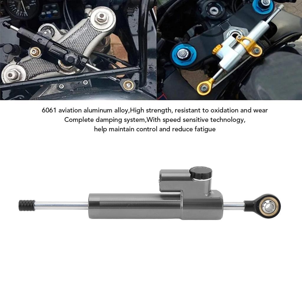 Verstellbarer Motorrad-Lenkungsdämpfer, Universelle Passform, Verbesserte Stabilität, Lenkungsstabilisator für Motorräder