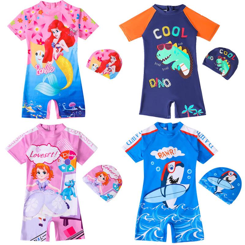 Girls' Summer One-Piece Swimsuit - Professional Hot Spring Swimwear for Kids
