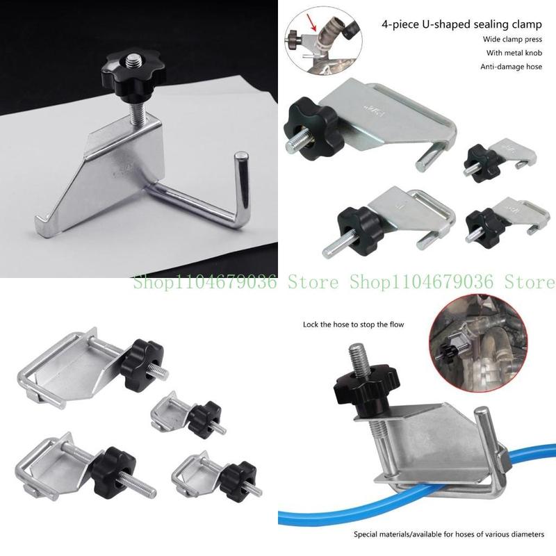 Car Fuels Line Hose Pinching Pliers 4Pieces Suitable for Mechanic and DIYer Enthusiasts for Pipe Sealing & Clamping