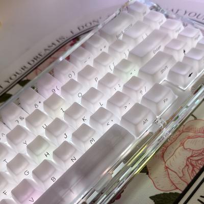 Transparentný hodvábny kryt proti zahmlievaniu – 130 kláves OEM profil pre mechanickú klávesnicu Cherry MX 7U Medzerník