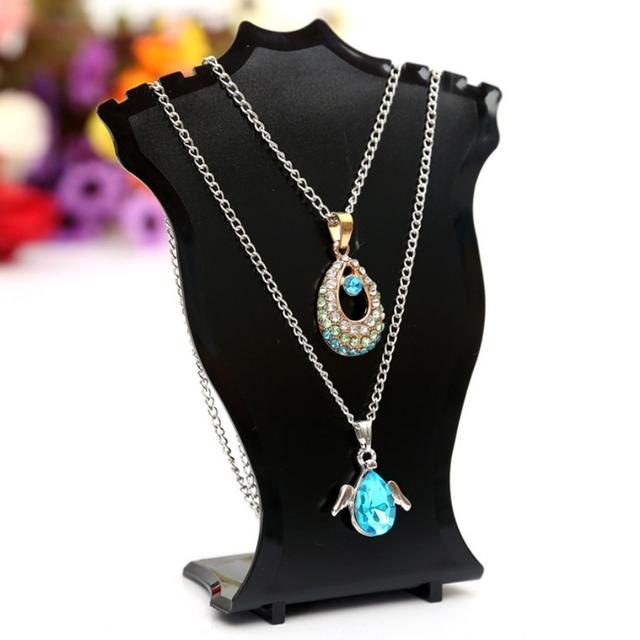 New Acrylic Mannequin Necklace Display Bust Stand Jewelry Holder Rack For Necklaces Pendant Earrings Display Stand Shelf