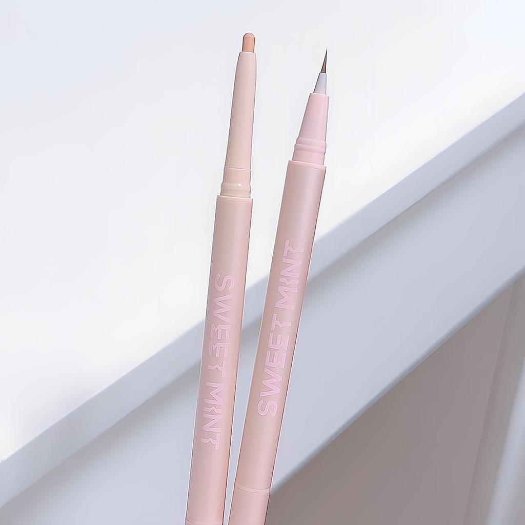 Double-ended Lying Silkworm Pencil Natural Non-smudge 2-in-1 Highlighting Eyeshadow Pen Waterproof Liquid Lower Eyelid Liner Pen