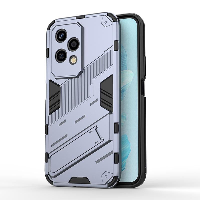 Luxury Solid Color Armor Soft TPU+Hard PC Holder Shockproof Phone Case For Honor 200 Pro 90 70 50 100 Pro Lite Bumper Back Cover
