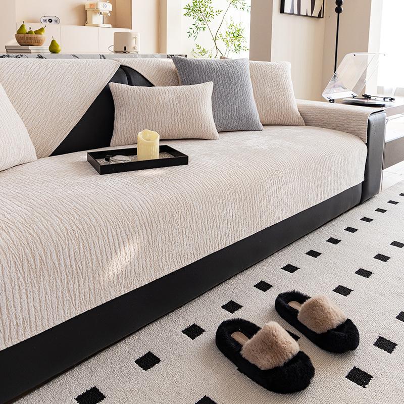 

Solid Color High Weight Gentle and Skin Friendly Sofa Cushion Moisture Absorbing and Breathable Cushion Active Jacquard Machine Washable Couch Covers 45x45cm pillowcase 1pcs