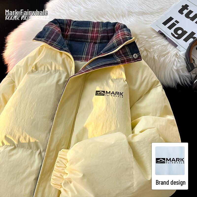 

Mark Fairwhale Men s American Style Stand-Collar Padded Jacket L