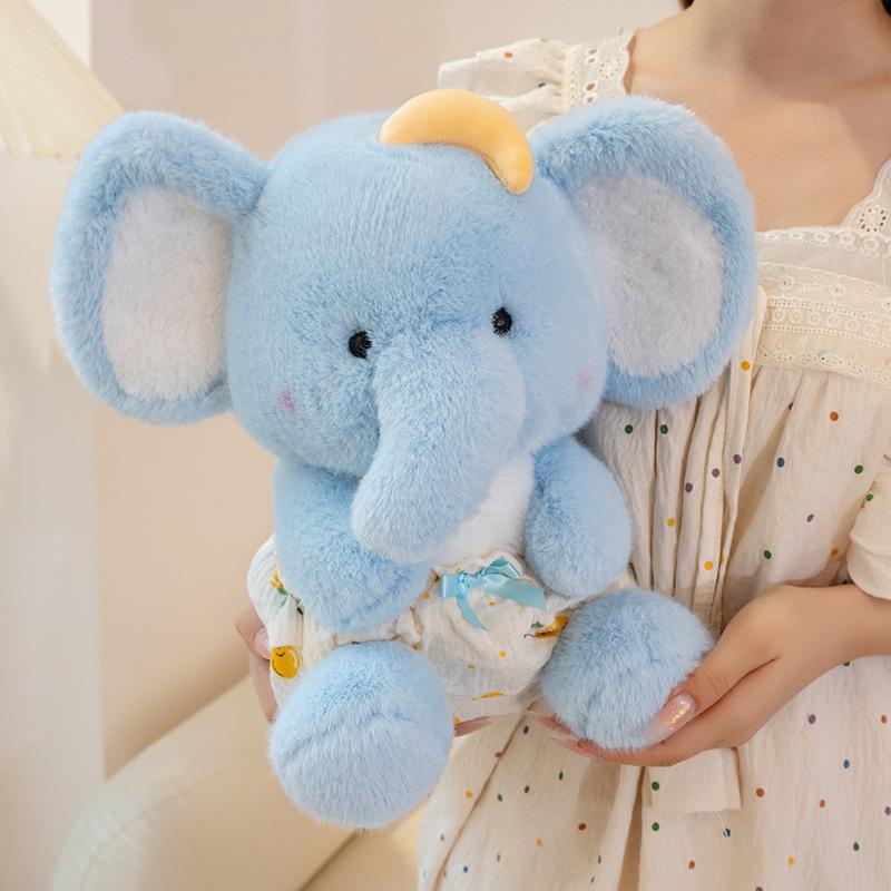 Soothing elephant doll sleeping pillow doll baby elephant bed children birthday gift girl plush doll