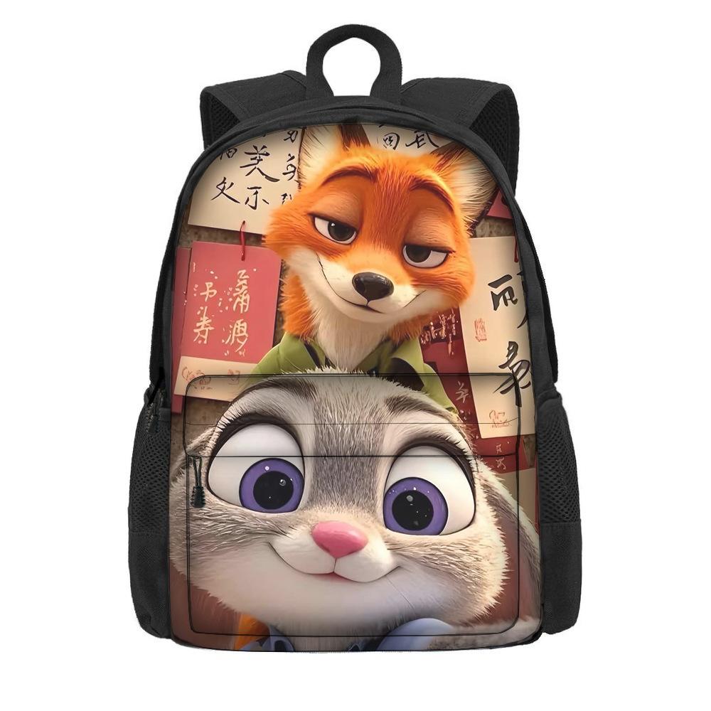 Kreslený batoh s motivem Zootopie 2 pro žáky základní školy, velká kapacita, lehký dvouramenný batoh