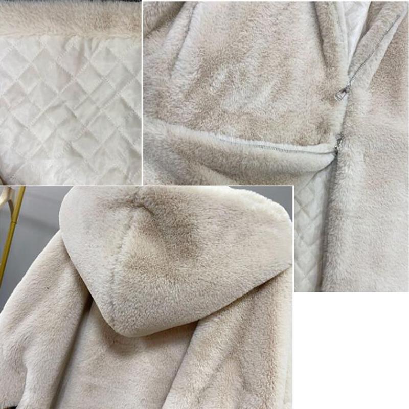 Winter Oversize Faux Fur Coat Winter Jackets Long Fur Jacket Hooded Overcoat Women Parka Thick Warm Plush Coat