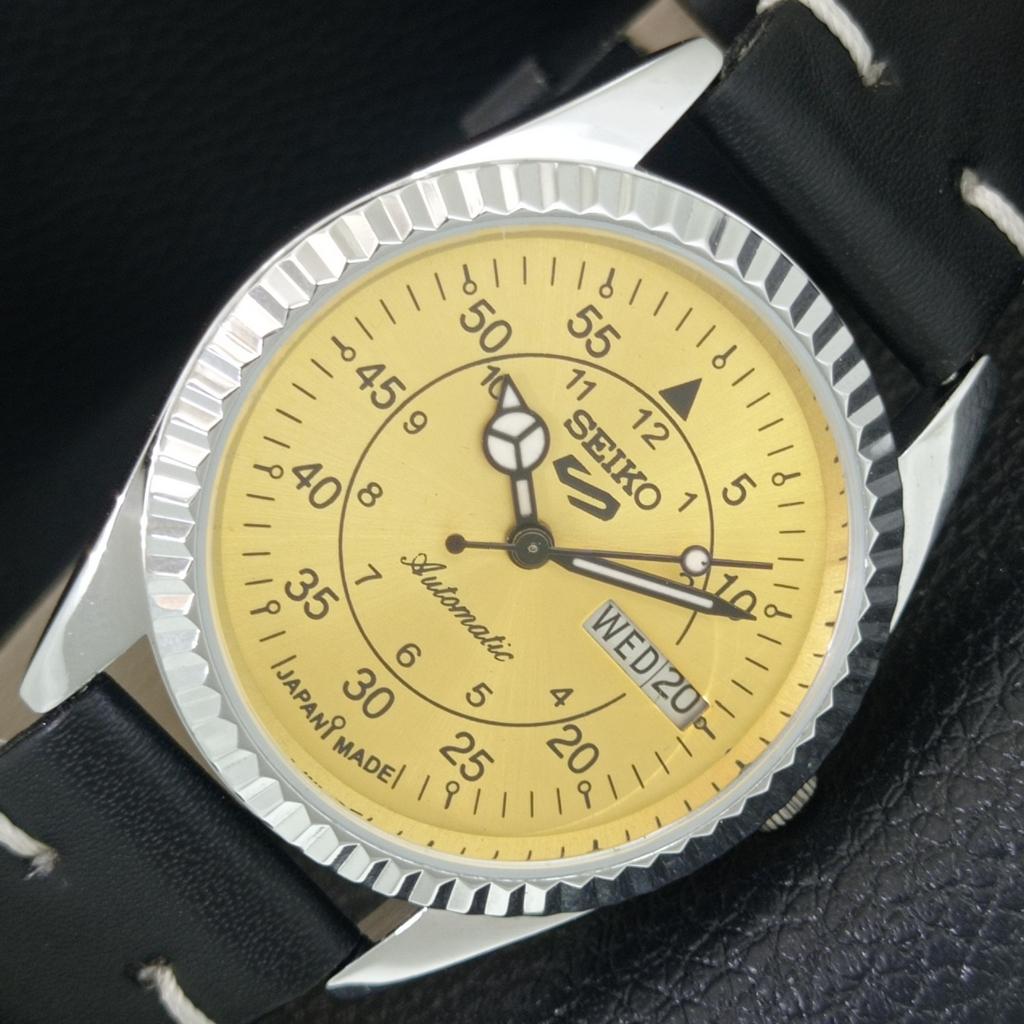ВИНТАЖНЫЕ ОТРЕМОНТИРОВАННЫЕ МУЖСКИЕ ЗОЛОТЫЕ ЧАСЫ SEIKO 5 АВТОМАТИЧЕСКИЕ 6309A ЯПОНИЯ a442974-1 white