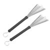 2Pcs Drum Brush Rubber Stainless Steel Wire Retractable Jazz Percussion Accessories
