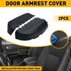 2X Leather Front Door Pane Cover Armrest Black LH RH For Pilot 2009-15 Honda