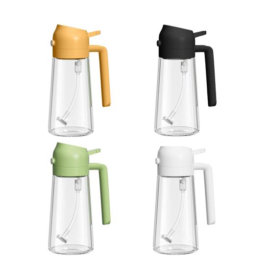 Oil Sprayer Bottle for Kitchen 2 In 1 Glass Oil Dispenser