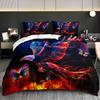 3pcs Fiery Eagle & Butterfly Bedding Duvet Cover Set Eagle Butterfly Bedding Set Abstract Eagle Themed Bed Quilt Set for galaxy
